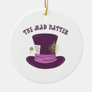 Mad Hatter Ceramic Ornament