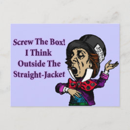 Mad Hatter Funny Motivational Quote Vykort