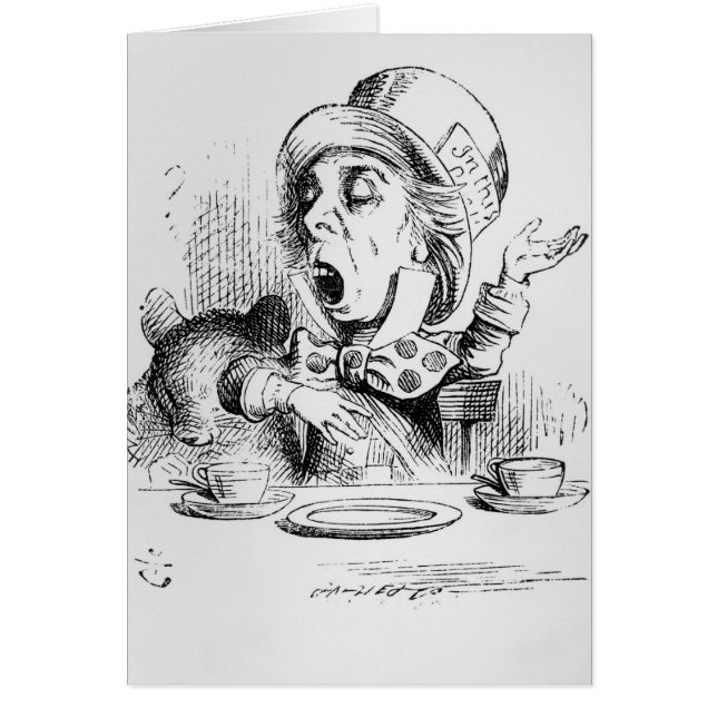 Mad Hatter Hälsningskort (Framsidan)
