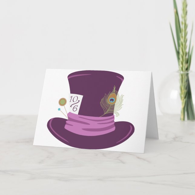 Mad Hatter Hat Kort (Framsida)