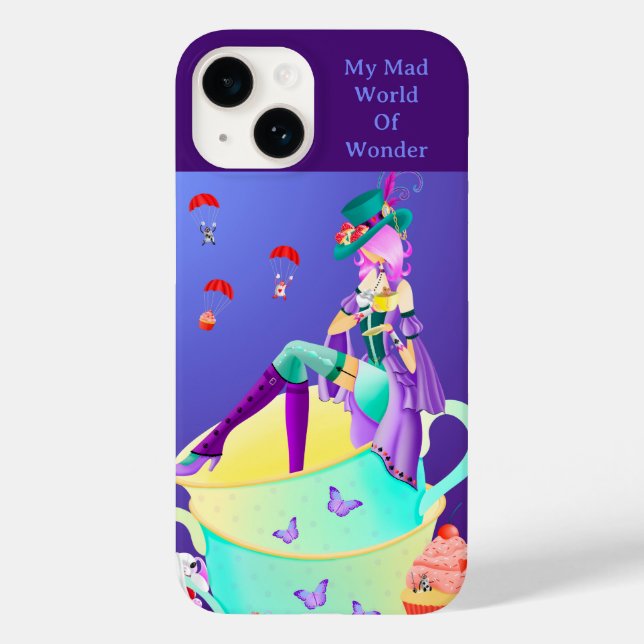 Mad Hatter in Tea Cup wonderland art (Baksida)