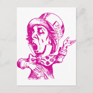 Mad Hatter Inked Rosa Vykort