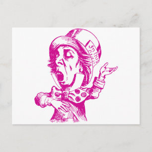 Mad Hatter Inked Rosa Vykort