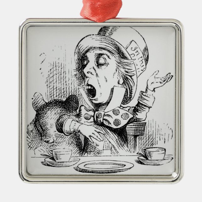 Mad Hatter Julgransprydnad Metall (Framsidan)