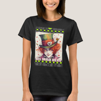 Mad Hatter Manar Women Boys Girls Alice i Wonderla T Shirt