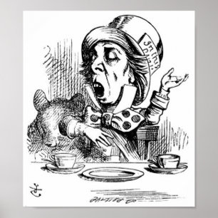 Mad Hatter med Dormus Poster