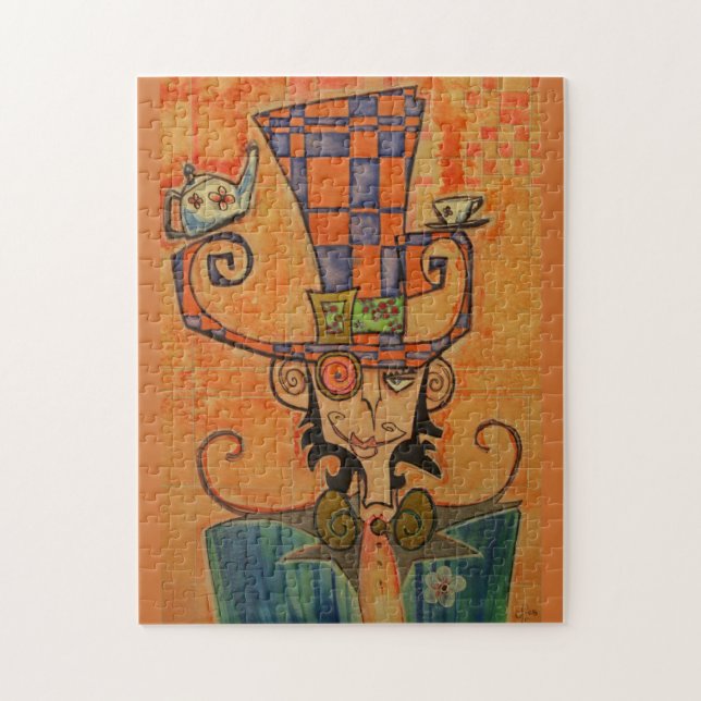 Mad Hatter Porträtt Pussel (Vertikal)