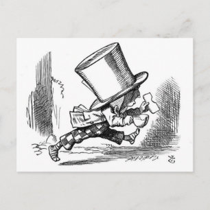 Mad Hatter Running Vykort