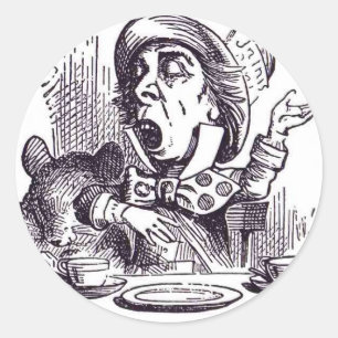 Mad Hatter Runt Klistermärke