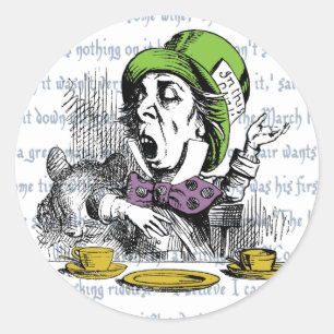Mad Hatter Stickers Runt Klistermärke