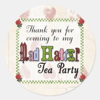 Mad Hatter Tack Sticker Runt Klistermärke