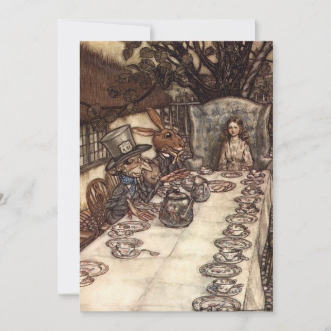 Mad Hatter Tea Party av Arthur Rackham (Framsida)