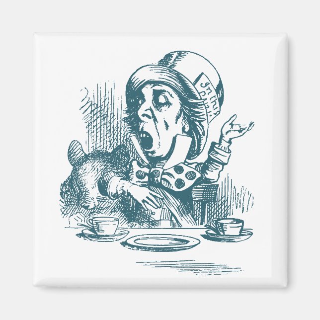 Mad Hatter Tea Party Magnet (Framsidan)