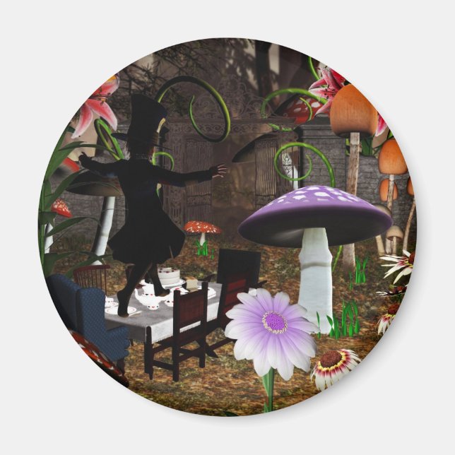 Mad hatter tea party magnet (Framsidan)