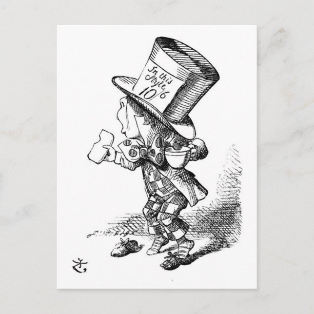 Mad Hatter Vykort (Framsida)