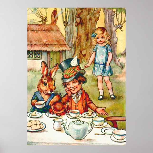 Mad Hatters Tea Party - Alice i underlandet Poster (Framsidan)