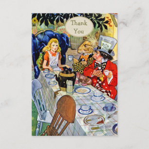 Mad Hatters Tea Party Baby Shower Tack Inbjudningar