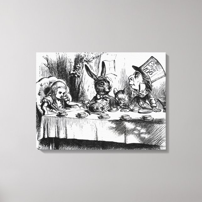 Mad Hatters Tea Party Canvastryck (Framsida)