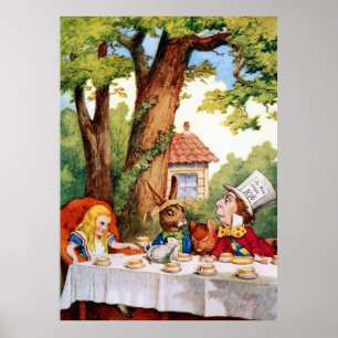 Mad Hatters Tea Party från Alice i underlandet Poster