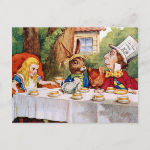 MAD HATTERS TEA PARTY INBJUDAN VYKORT
