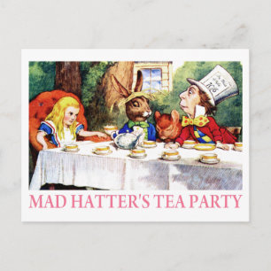 MAD HATTERS TEA PARTY INBJUDAN VYKORT