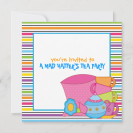 Mad Hatters Tea Party-inbjudningar Inbjudningar
