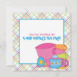 Mad Hatters Tea Party-inbjudningar Inbjudningar