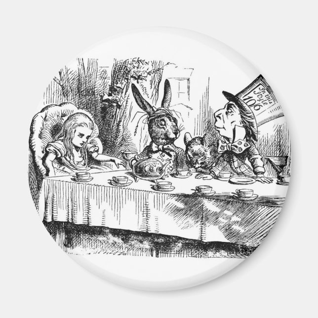 Mad Hatters Tea Party Magnet (Framsidan)