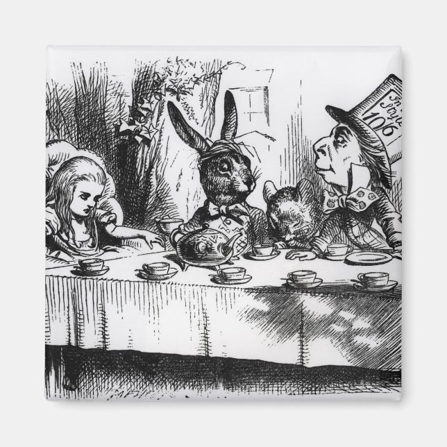 Mad Hatters Tea Party Magnet (Framsidan)