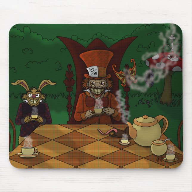 Mad Hatters Tea Party Mousepad Musmatta (Framsidan)