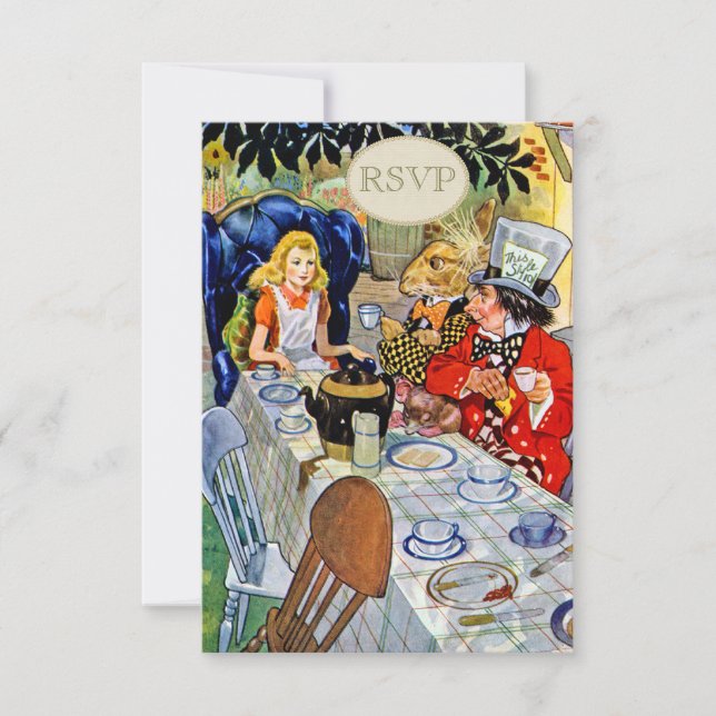 Mad Hatters Tea Party OSA Kort (Framsida)