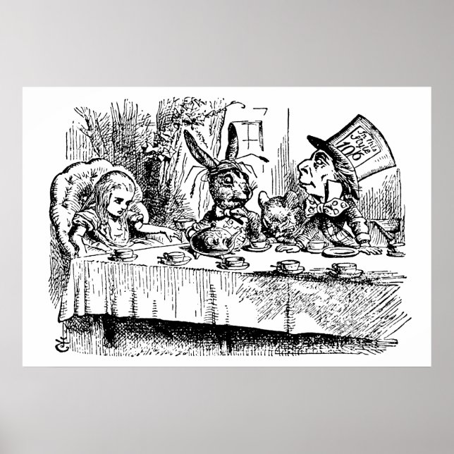 Mad Hatters Tea Party Poster (Framsidan)