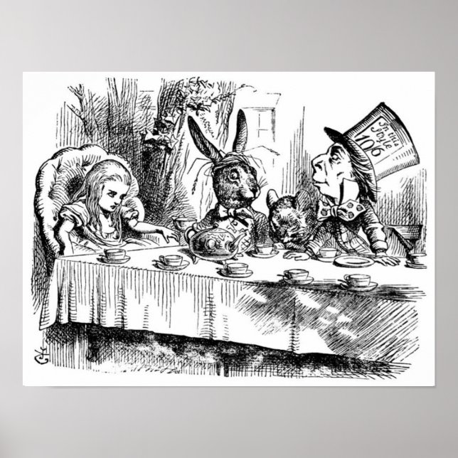 Mad Hatters Tea Party Poster (Framsidan)