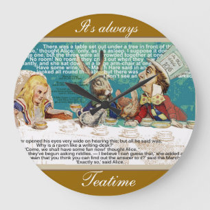 Mad Hatters Tea Party Stor Klocka
