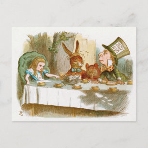 Mad Hatters Tea Party Vykort