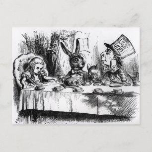 Mad Hatters Tea Party Vykort