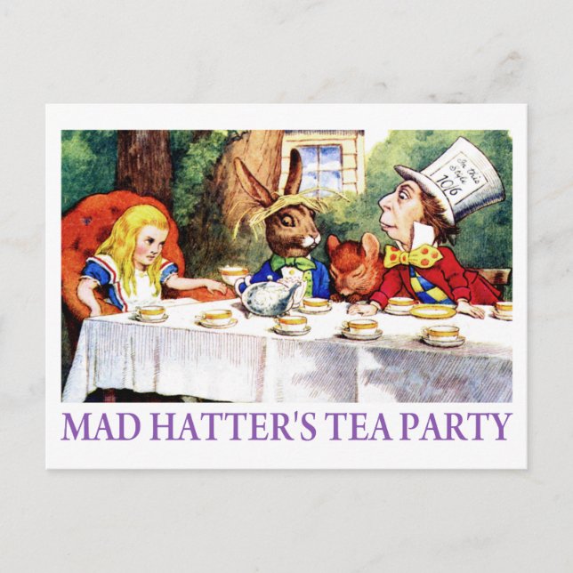 MAD HATTERS TEA PARTY VYKORT (Framsida)
