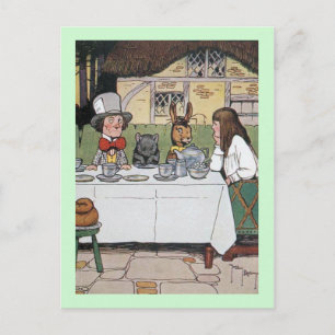 Mad Hatters Tea Party Vykort