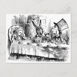 Mad Hatters Tea Party Vykort