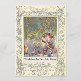 Mad Hatters Wonderland Tea Party Baby Shower Inbjudningar