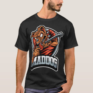 Mad hund med pistol t shirt