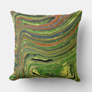 Mad Kärlek 3 Grönt stripe Abstrakt Dekorativ kudde