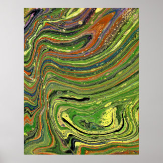 Mad Kärlek 3-Gröntens stripe-Abstrakt Poster utskr