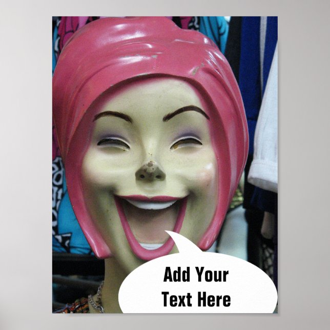 Mad Laughing Mannequin ~ Uncanny Valley Girl Poster (Framsidan)