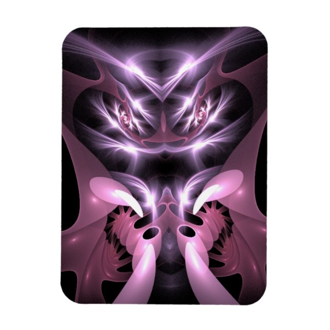 Mad Man Eating Mantis in Lila Magnet (Vertikal)