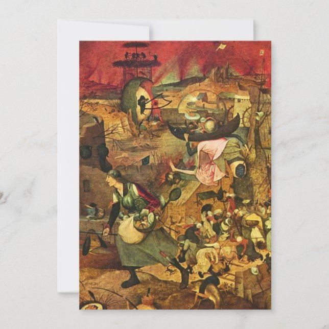 Mad Meg av Hieronymus Bosch Inbjudningar (Framsida)