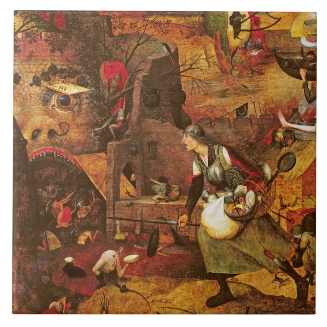 Mad Meg (Dull Gret), Pieter Bruegel Kakelplatta (Framsidan)