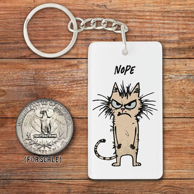 Mad Messy Cat Teckning Sarcastic Phrase Bag Charm (Skapare uppladdad)
