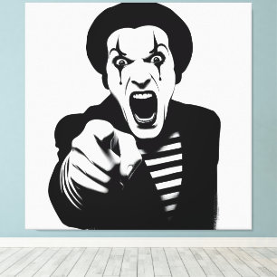 Mad Mime Canvastryck