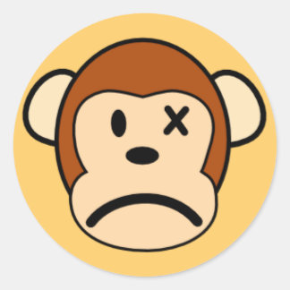 Mad Monkey Sticker Runt Klistermärke